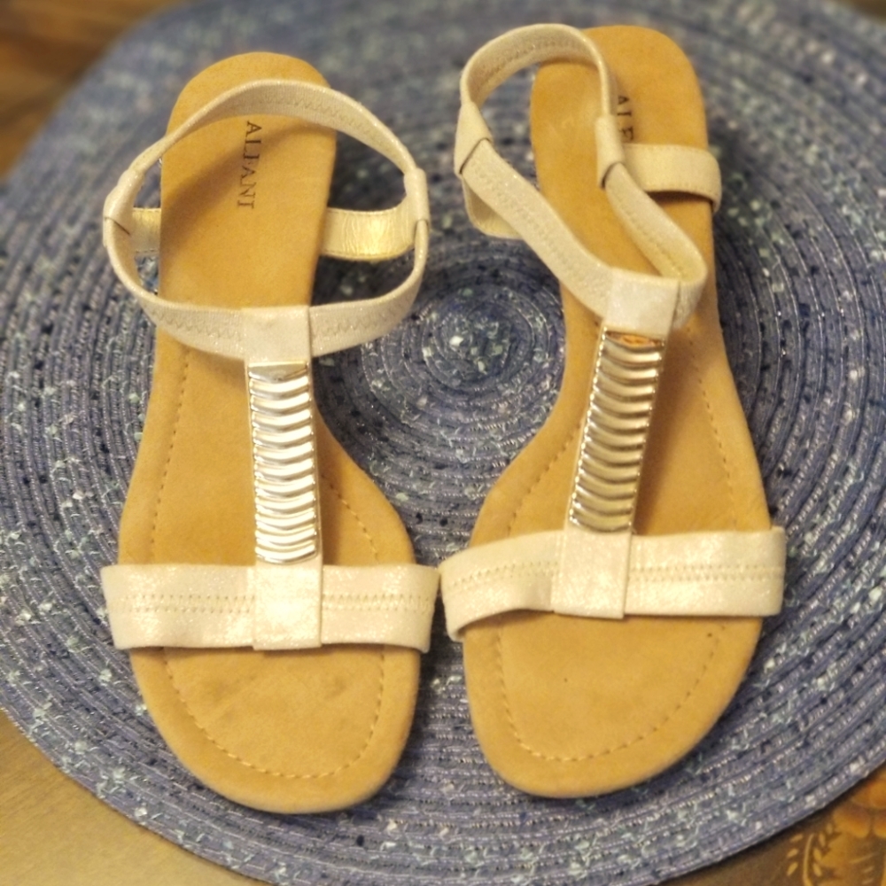 Alfani Golden Sandal By Macy's